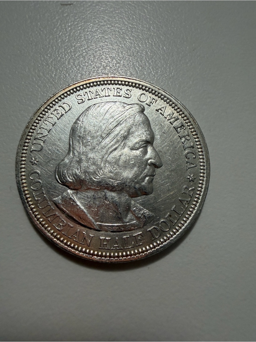 1893 Columbian Half Dollar Commemorative Coin - Silver Tone